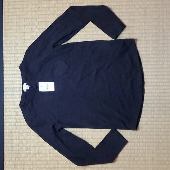 J.Crew Crewcuts Long-Sleeve Crew Neck Heart Pocket T-Shirt, girls M - Picture 1 of 3